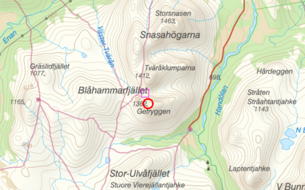 Displaying our location in the Swedish mountains