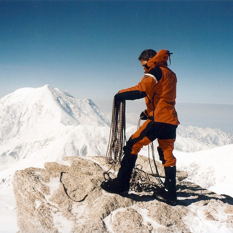 British Mountaineer Nigel Vardy on expedition wearing Montane