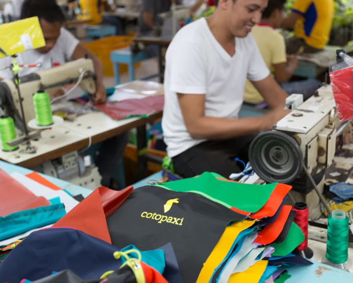 Repurposed, eco-conscious Cotopaxi Del Dia Bags