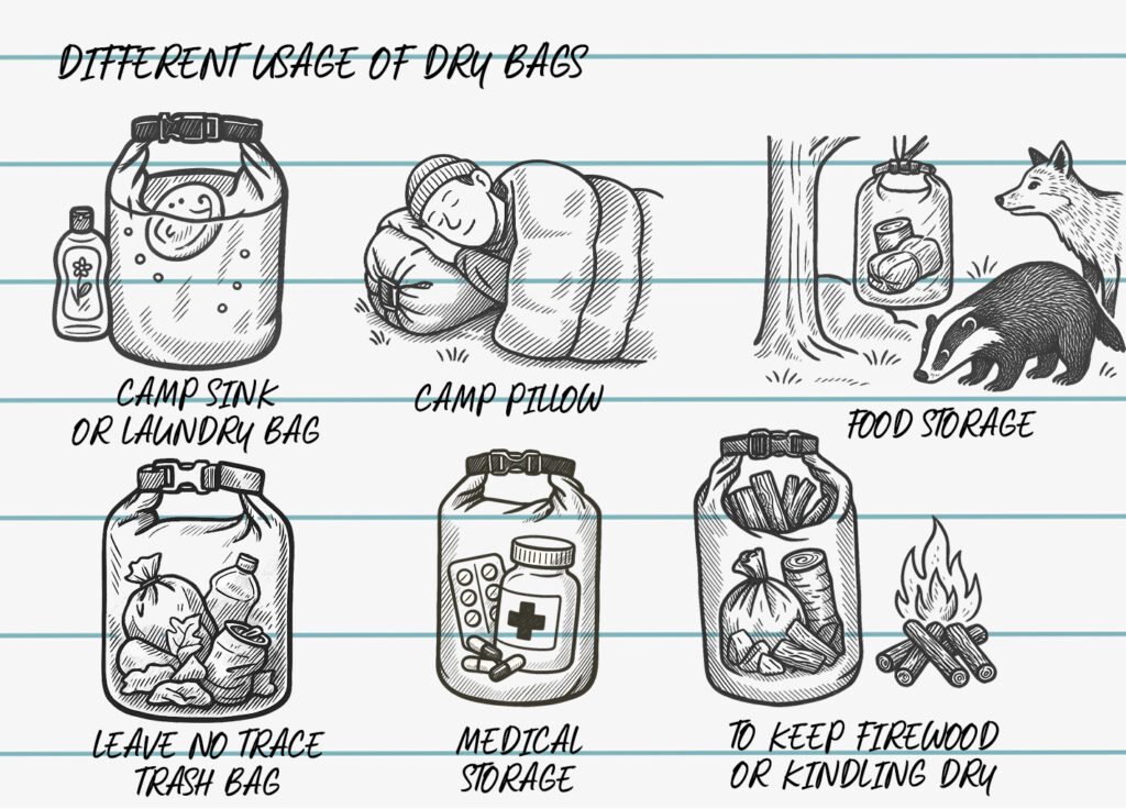different use of dry bags