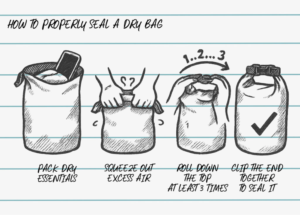 how to properly seal a dry bag