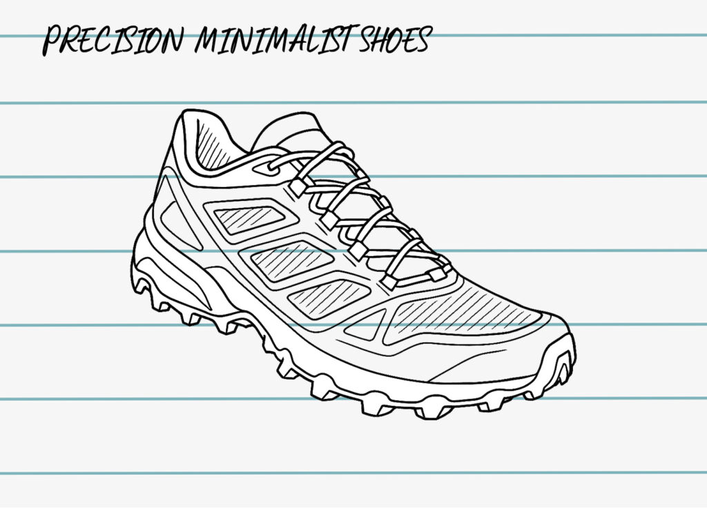 trail running precision minimalist shoe example