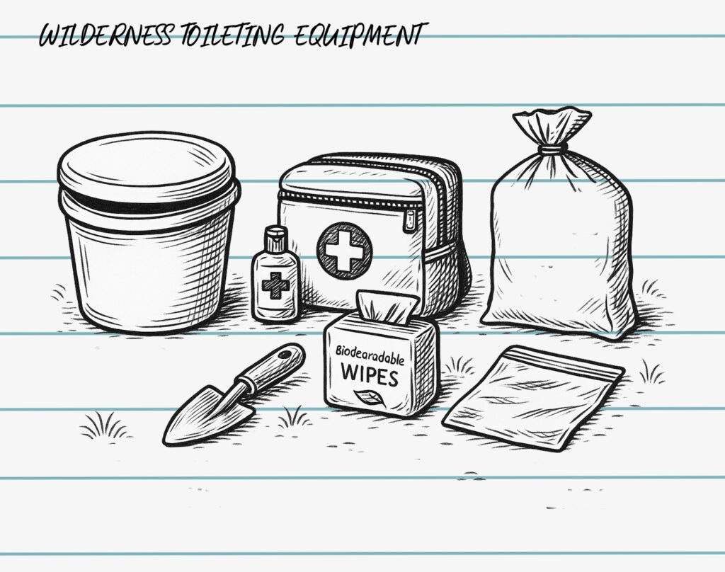 how to go to the toilet in the wild- equipment
