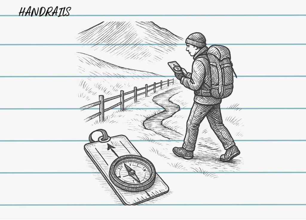 how to navigate safely in winter: handrails