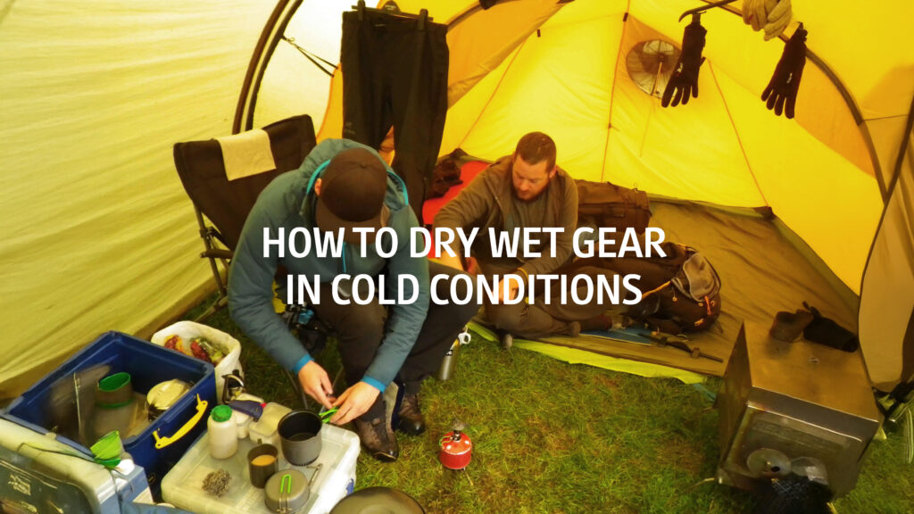 how to dry wet gear in cold conditions
