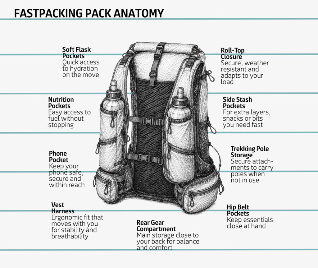 fastpacking pack anatomy