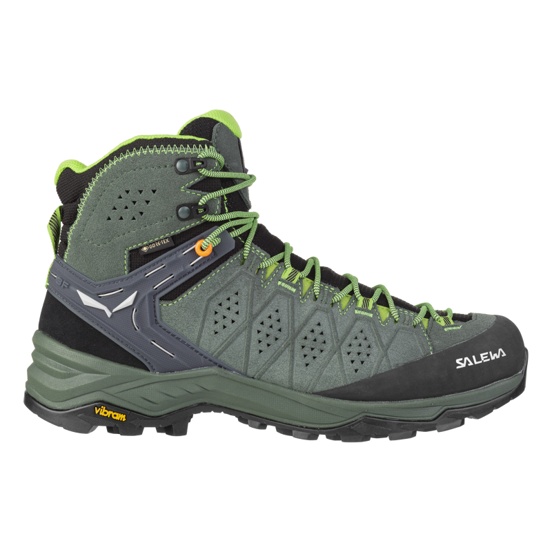 Salewa Mens Alp Trainer 2 Mid GTX Raw Green-1