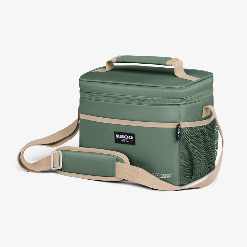Igloo Ecocool Cube 12QT Cooler Lunch Bag Green-2