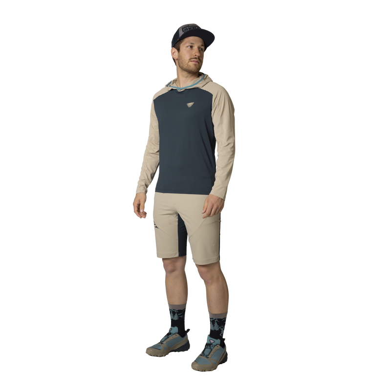 Dynafit Men's Traverse Sun Hoodie Rock Khaki-1
