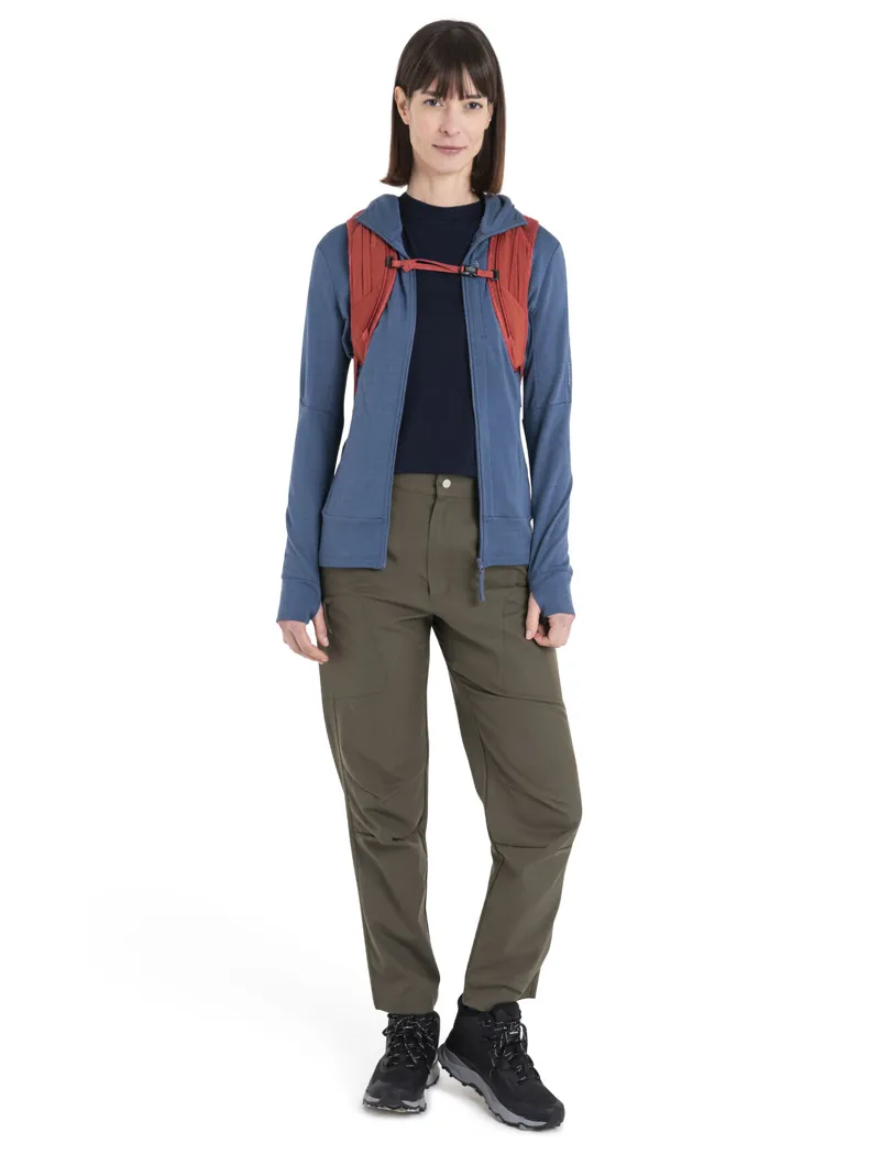 Icebreaker Women's Merino 150 Tech Lite SS Crop Tee Midnight Navy-5