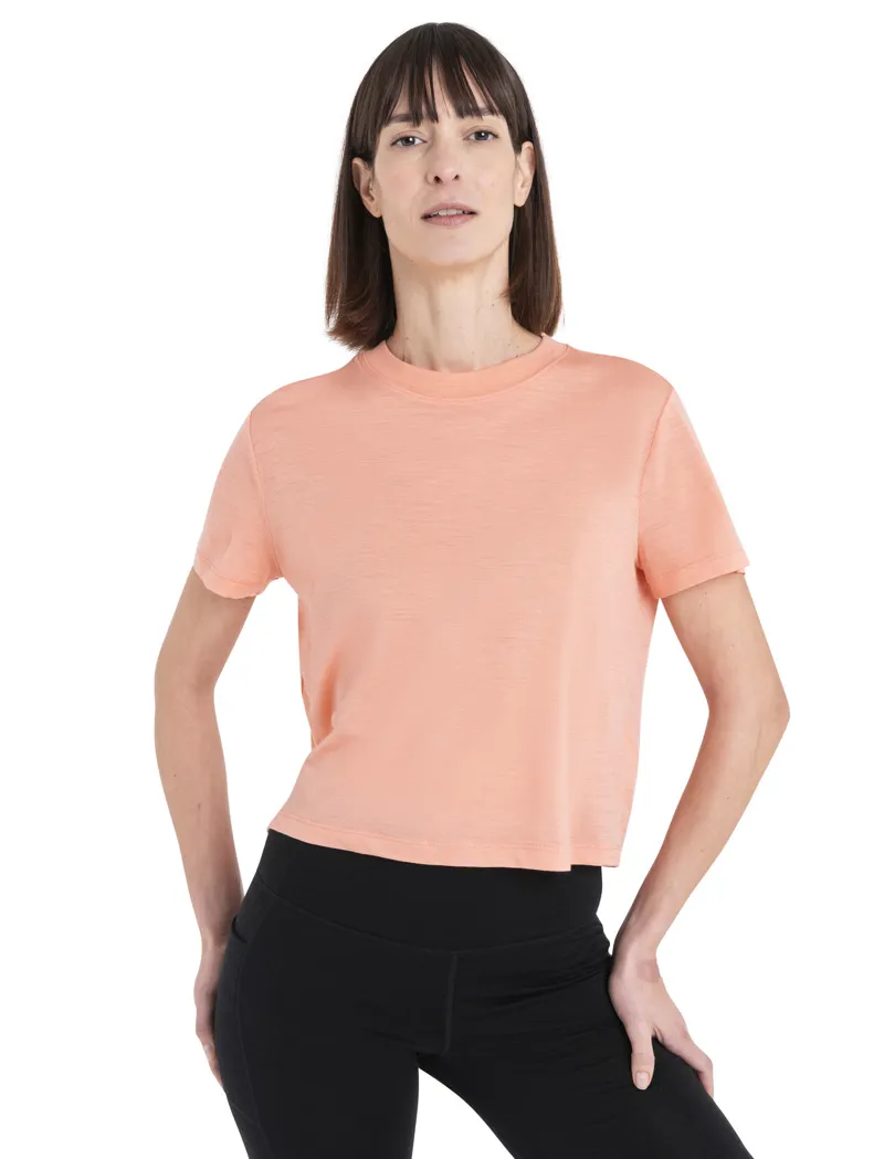 Icebreaker Women's Merino 150 Tech Lite SS Crop Tee Glow-1