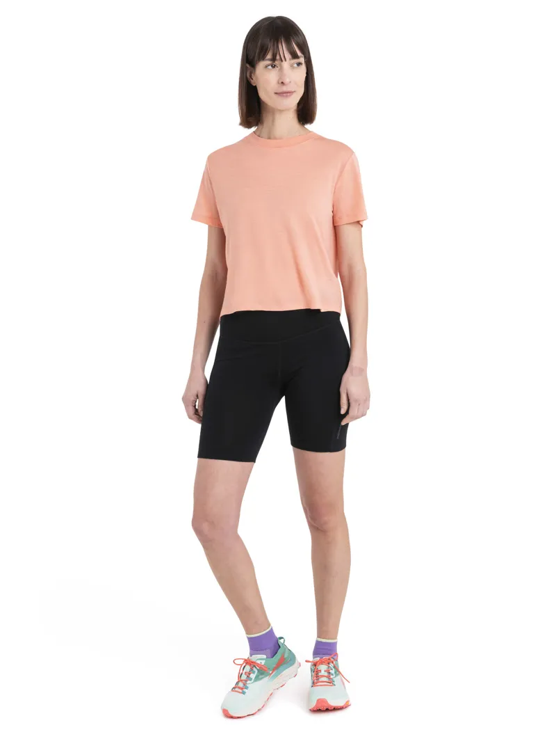 Icebreaker Women's Merino 150 Tech Lite SS Crop Tee Glow-4