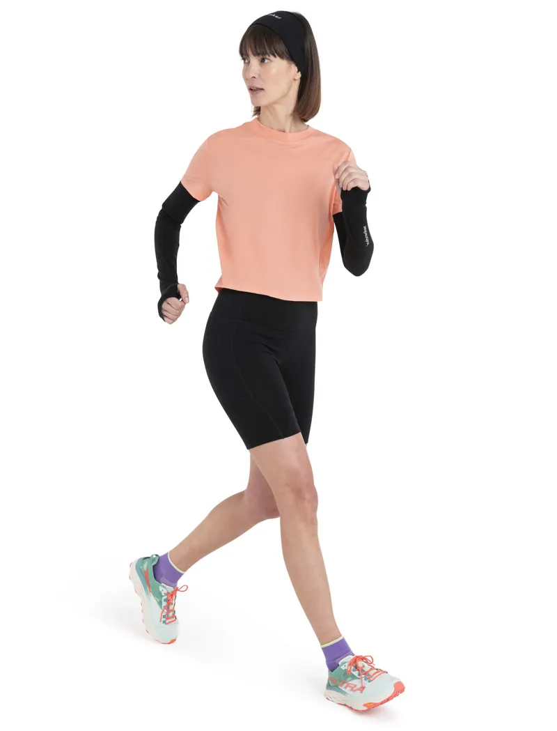 Icebreaker Women's Merino 150 Tech Lite SS Crop Tee Glow-3