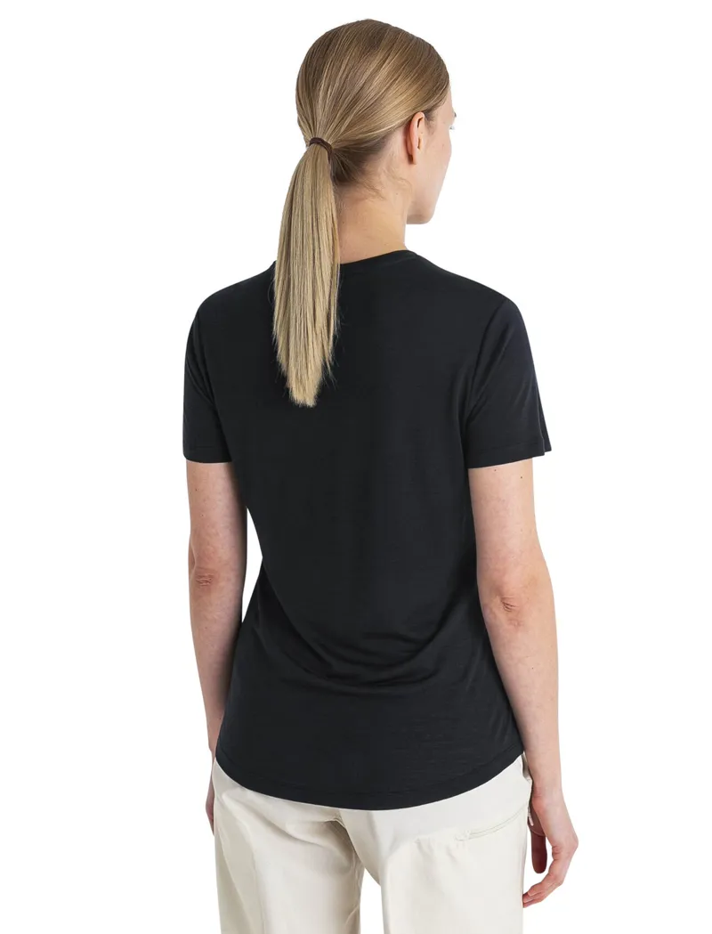 Icebreaker Women's Merino 125 Cool-Lite Sphere III SS Tee Black-2
