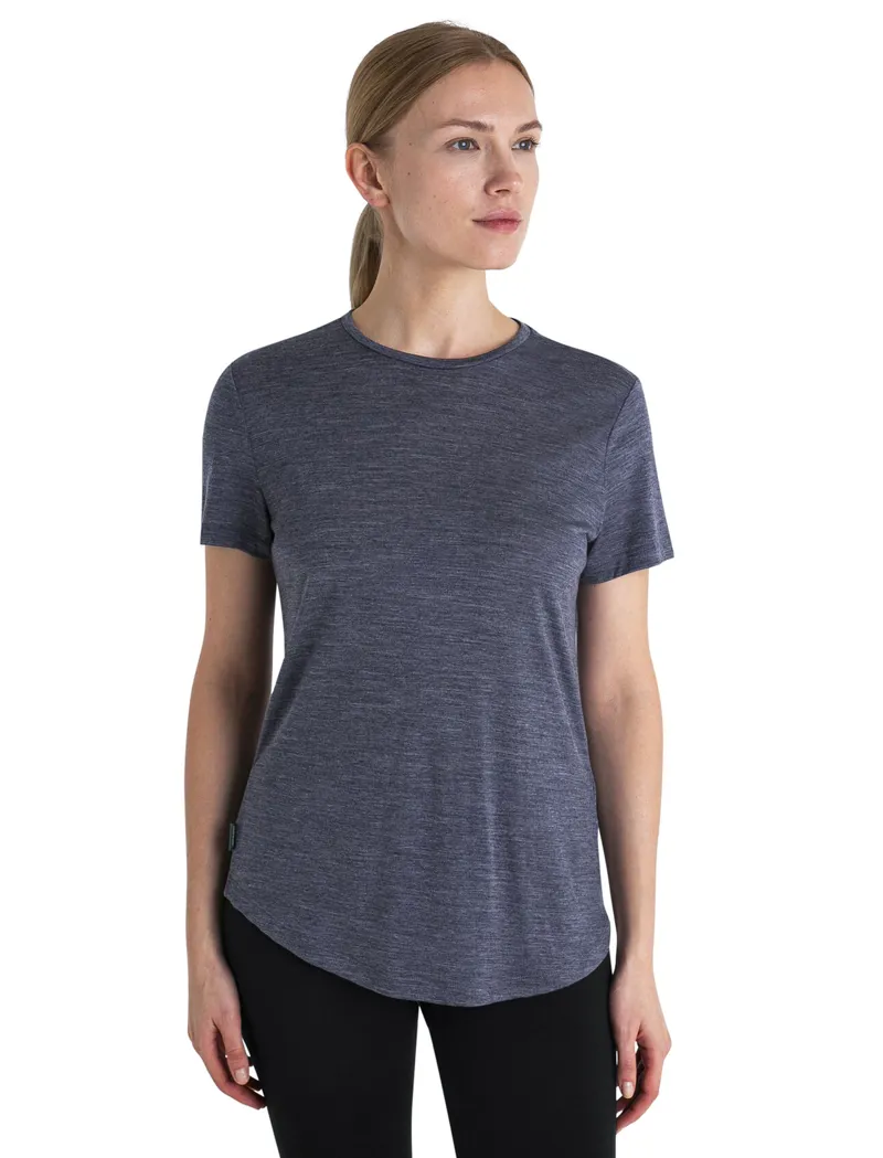 Icebreaker Women's Merino 125 Cool-Lite Sphere III SS Tee Navy Heather-1