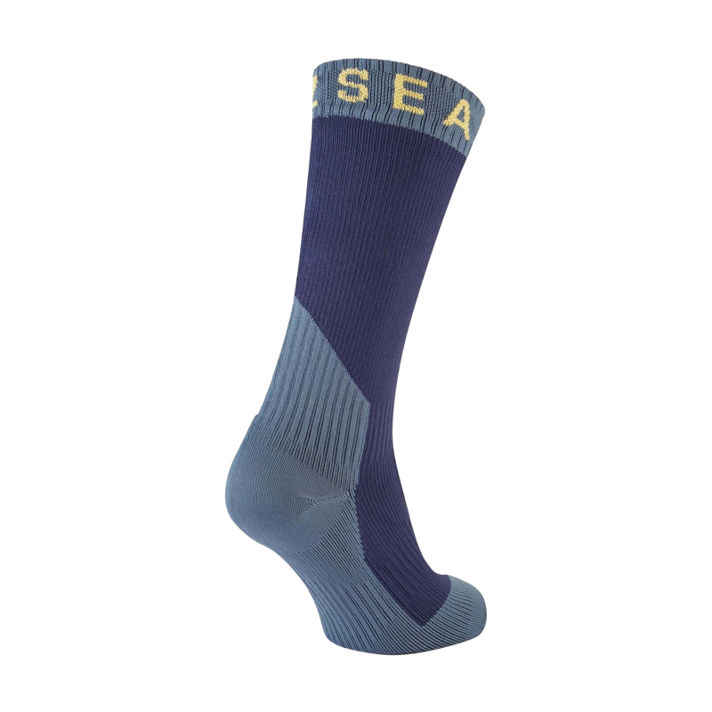 Sealskinz Stanfield Waterproof Extreme Cold Weather Mid Sock Navy Blue/ Yellow-1