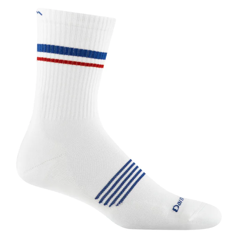 Darn Tough Men's Element Micro Crew Lightweight Running Socks White