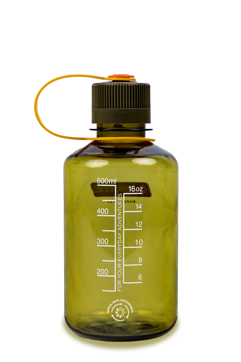Nalgene Narrow Mouth 500ml Tritan Sustain Bottle Olive-1