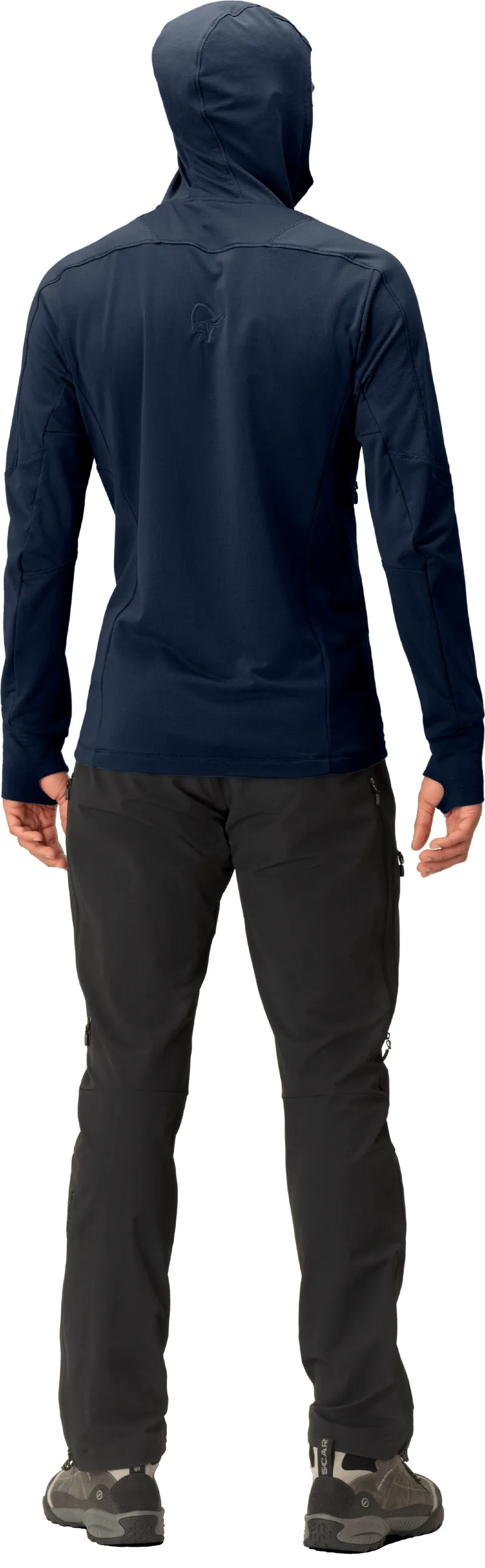 Norrona Men's Falketind Power Grid Hood Jacket Indigo-3