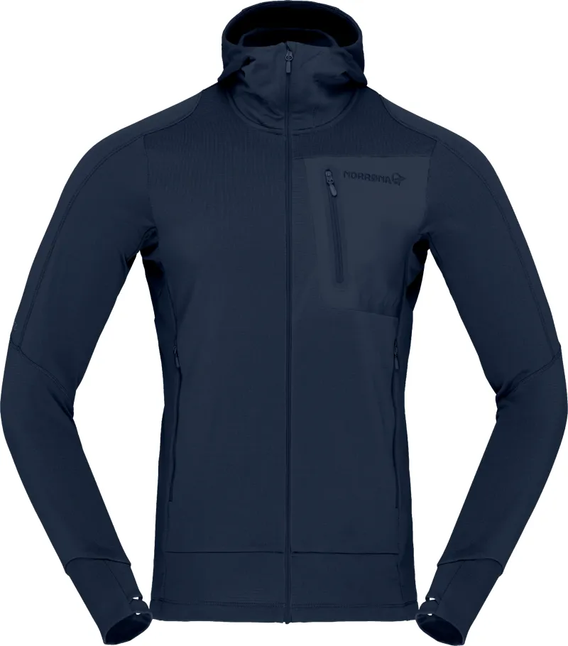 Norrona Men's Falketind Power Grid Hood Jacket Indigo
