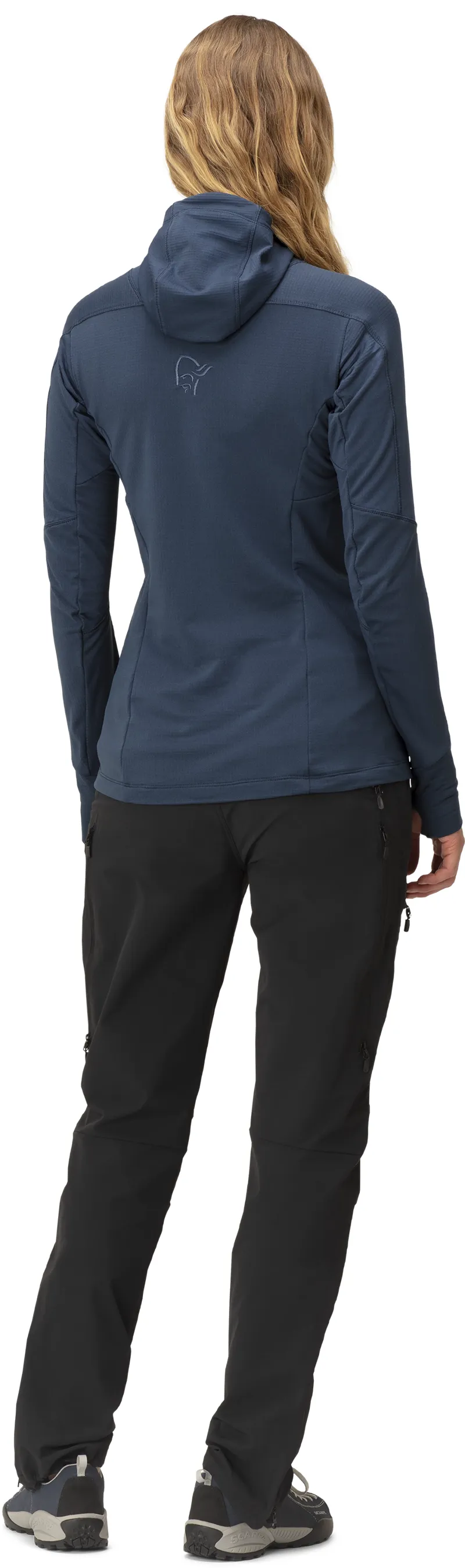 Norrona Women's Falketind Power Grid Hood Jacket Indigo Night-2