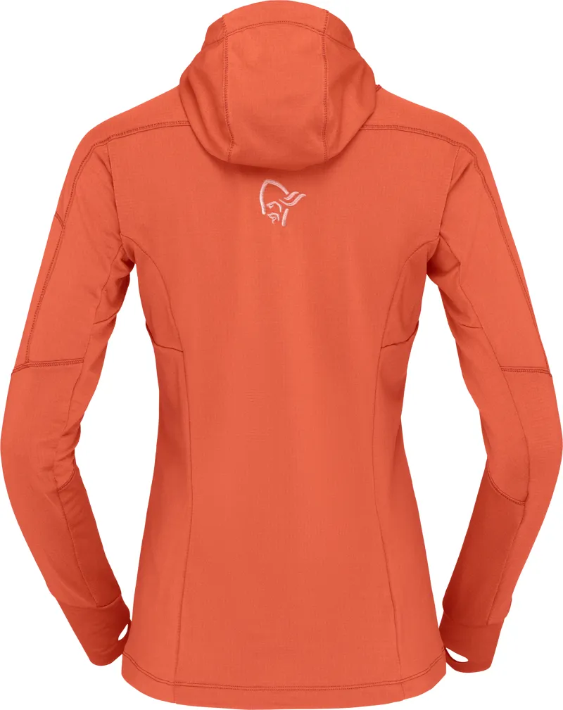 Norrona Women's Falketind Power Grid Hood Jacket Orange-1