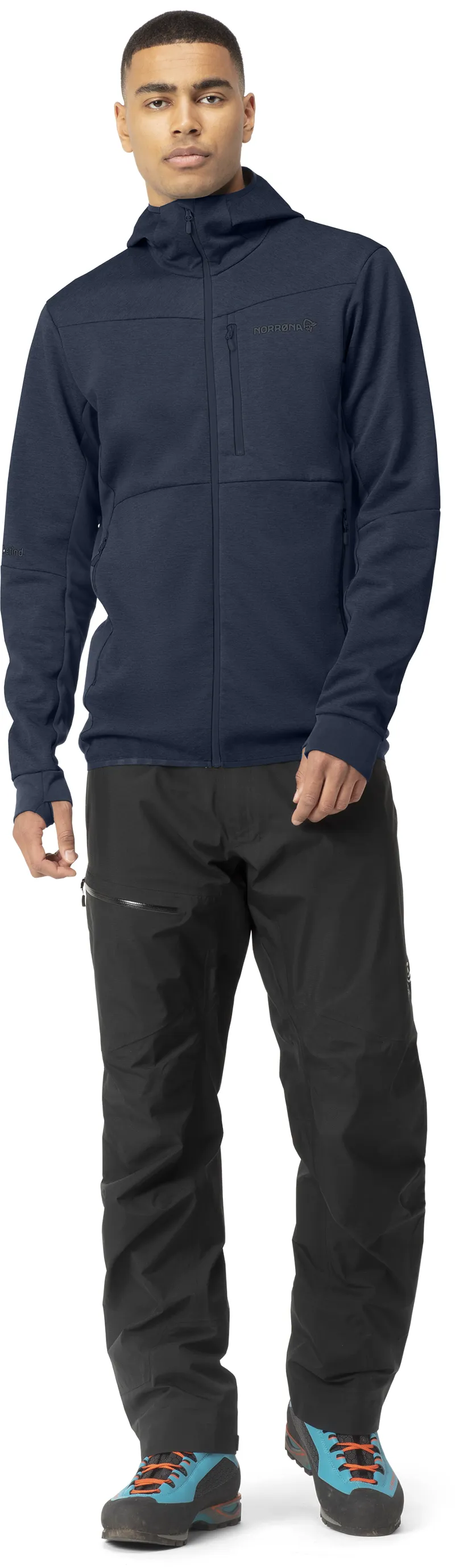 Norrona Men's Falketind Warm2 Octa Hood Jacket Indigo Night-3