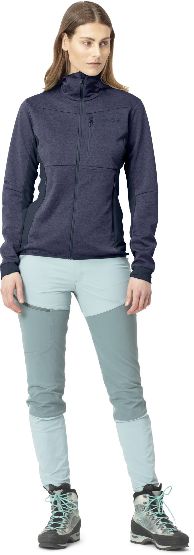 Norrona Women's Falketind  Warm2 Octa Hooded  Jacket Indigo Night-3