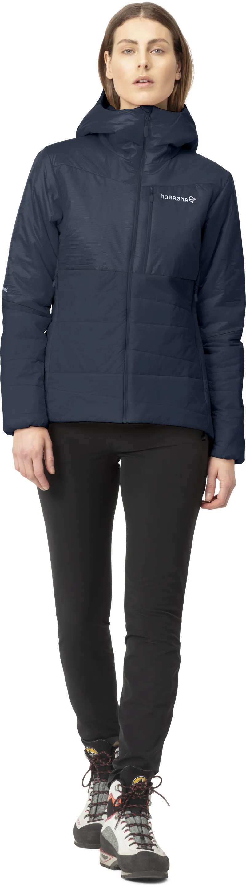 Norrona Women's Falketind Thermo60 Hood Jacket Indigo Night -1