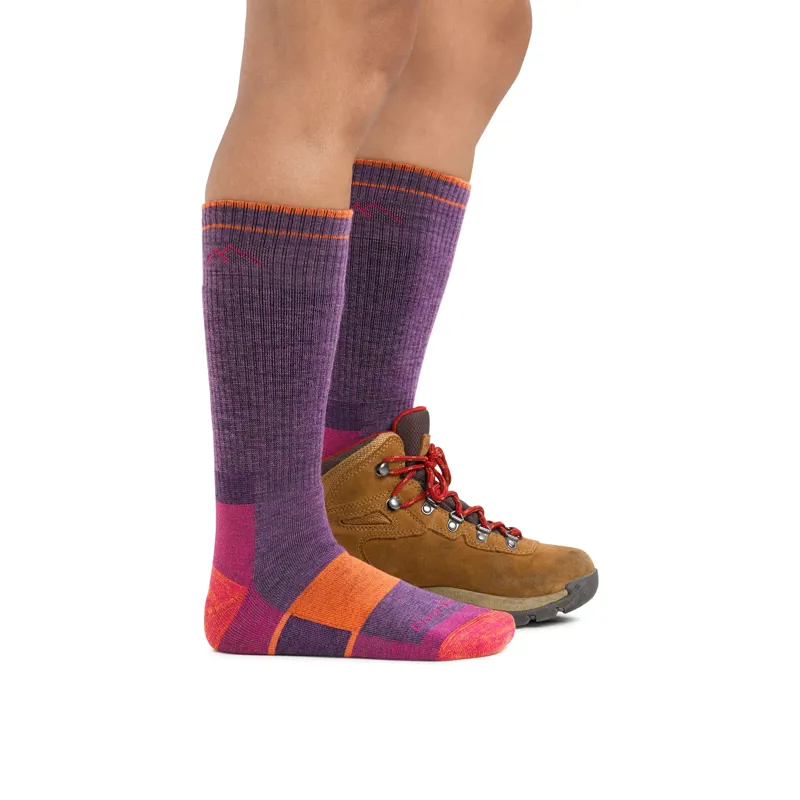 Darn Tough Womens Hiker Boot Full Cushion Sock Plum Heather-2