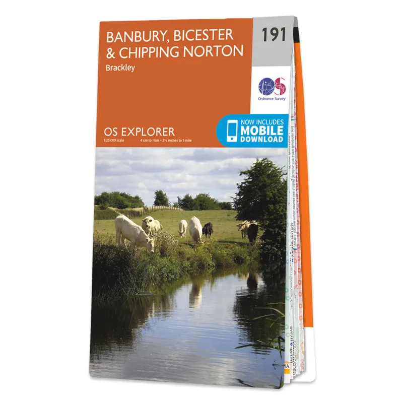 OS Explorer Map 191 Banbury Bicester and Chipping Norton