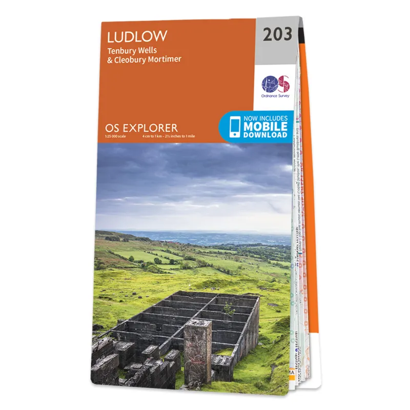 OS Explorer Map 203 Ludlow and Tenbury Wells