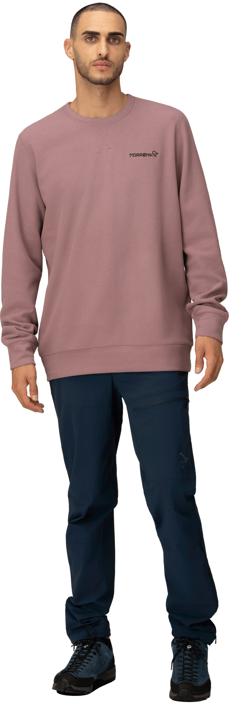 Norrona Unisex Femund Warm2 Crew Neck Grape Shake-3