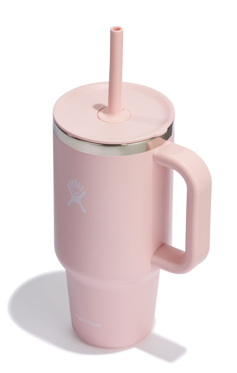 Hydro Flask 32oz All Around Travel Tumbler with Straw Trillium Pink-1