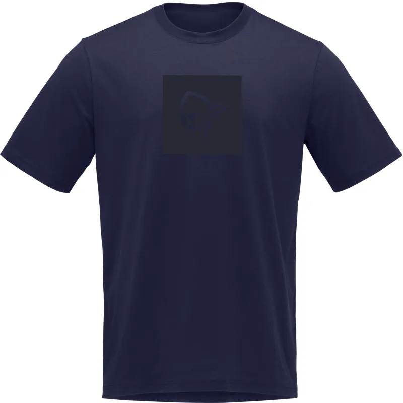 Norrona Men's  29 Cotton Square Viking T-Shirt Indigo