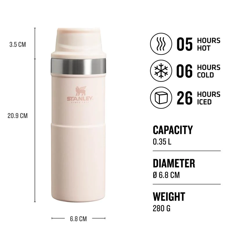 Stanley Classic Trigger Mug 12oz / 0.35L Rose Quartz-3