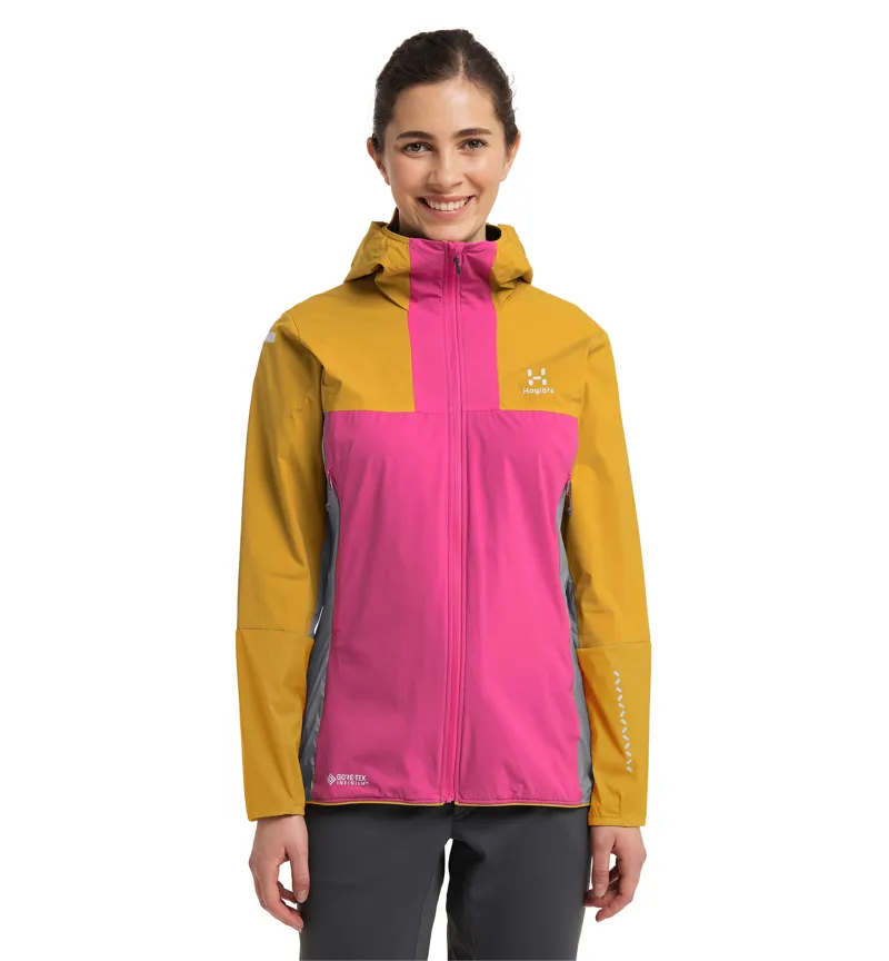 Haglofs Women's L.I.M Alpha Hoodie Ultra Pink/Autumn Leaves-2