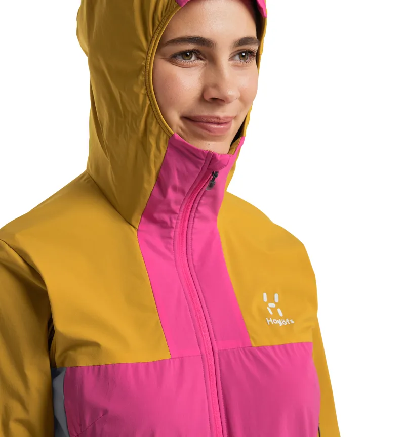 Haglofs Women's L.I.M Alpha Hoodie Ultra Pink/Autumn Leaves-5
