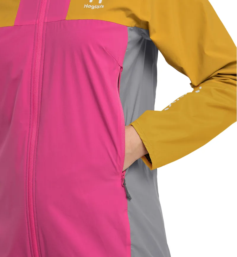 Haglofs Women's L.I.M Alpha Hoodie Ultra Pink/Autumn Leaves-6