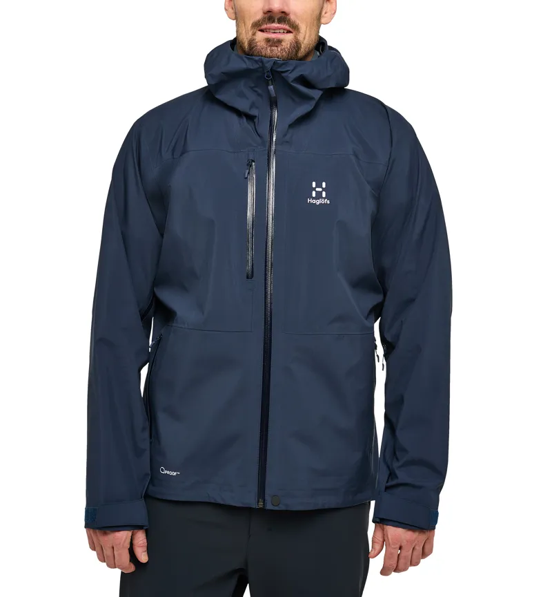 Haglofs Mens Front Proof Jacket Tarn Blue-2