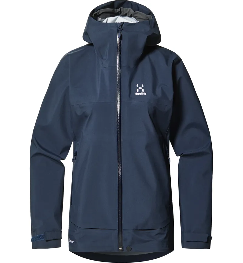 Haglofs Womens Front Proof Jacket Frost Tarn Blue