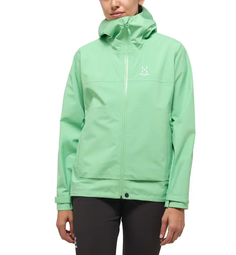 Haglofs Womens Front Proof Jacket Frost Mint Stone-2