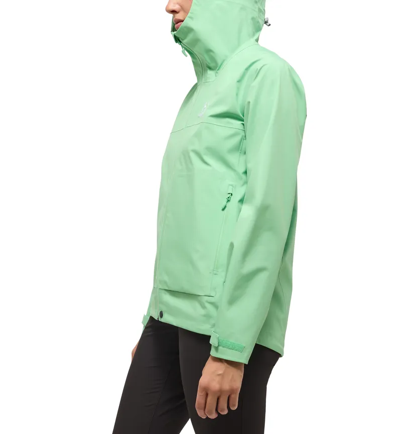 Haglofs Womens Front Proof Jacket Frost Mint Stone-3