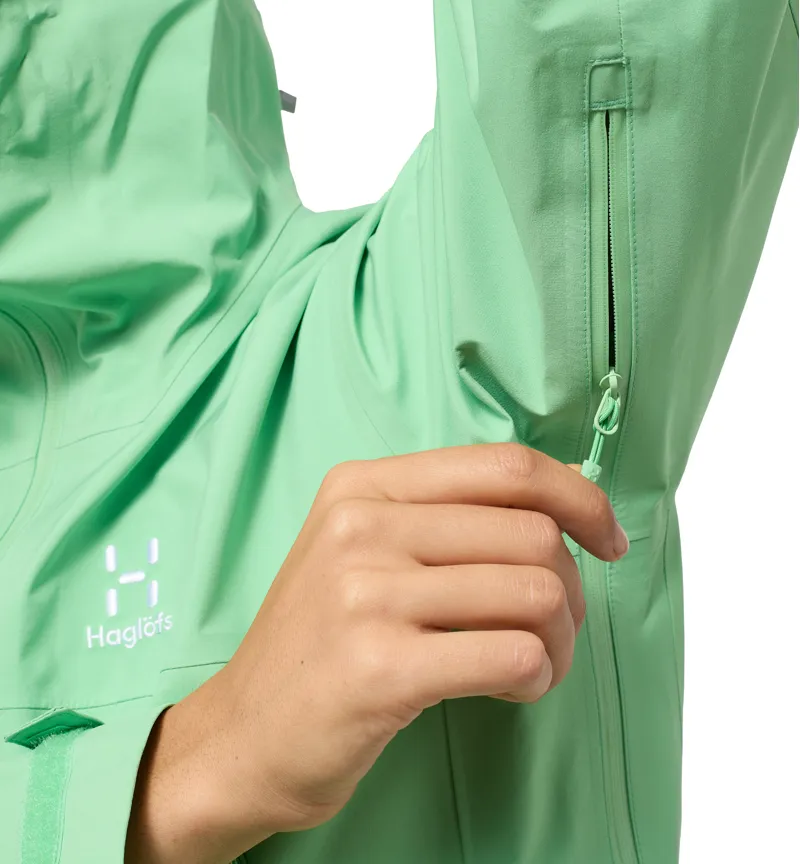 Haglofs Womens Front Proof Jacket Frost Mint Stone-5