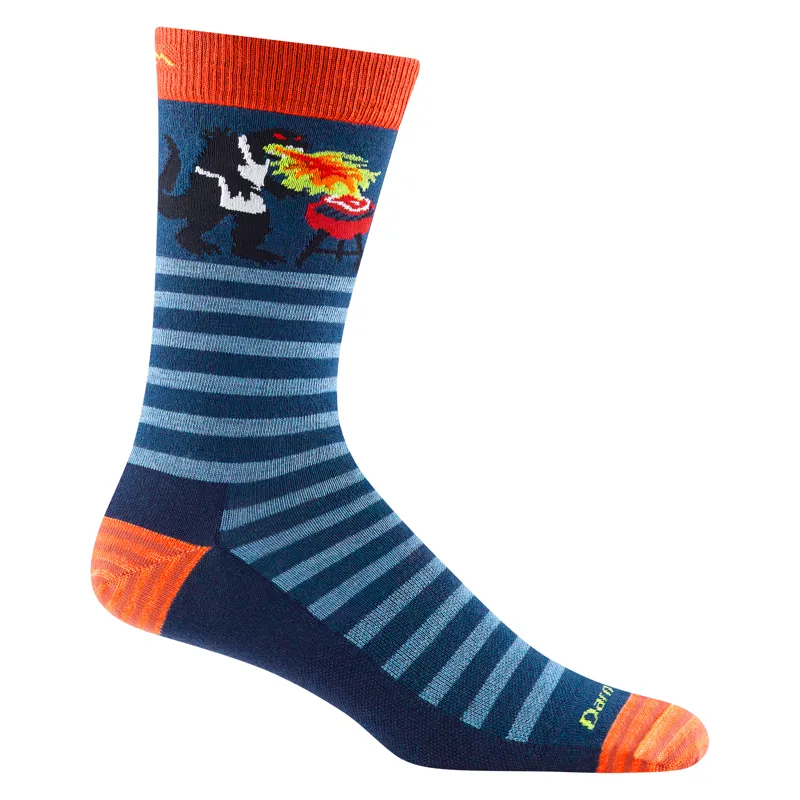 Darn Tough Mens Animal Haus Crew Lightweight Deep Water