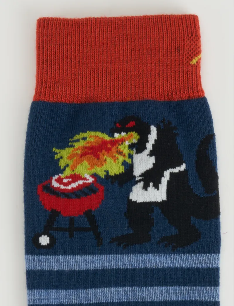 Darn Tough Mens Animal Haus Crew Lightweight Deep Water-4