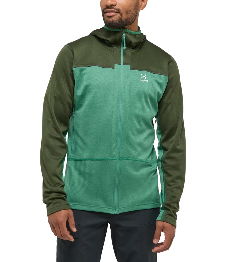 Haglofs Mens ROC Flash Mid Hoodie Seaweed Green-2