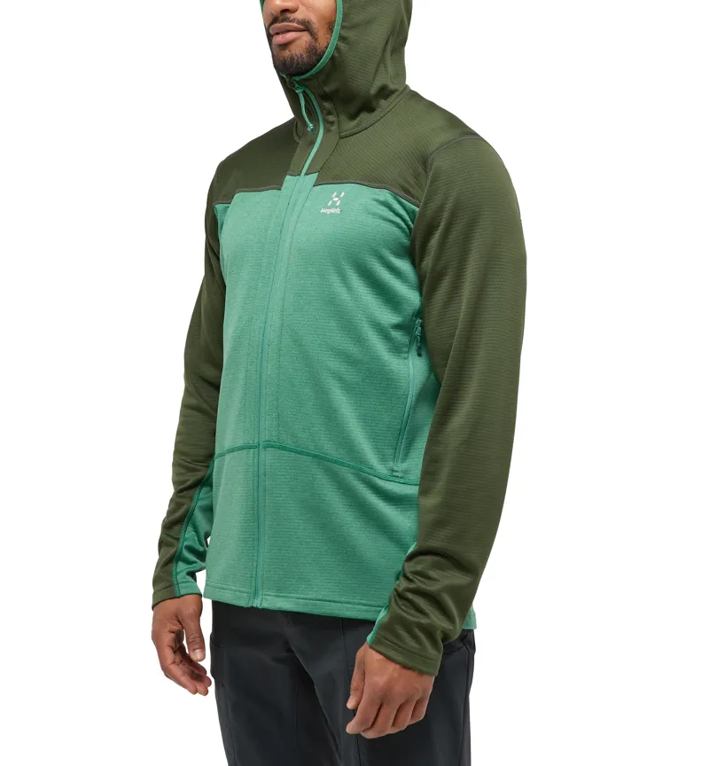 Haglofs Mens ROC Flash Mid Hoodie Seaweed Green-3