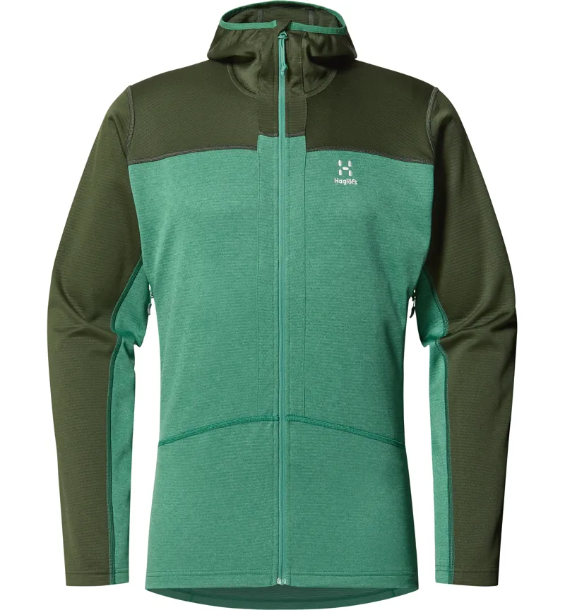 Haglofs Mens ROC Flash Mid Hoodie Seaweed Green