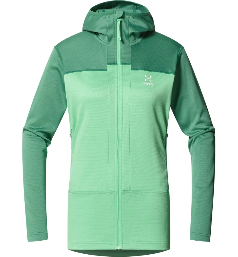 Haglofs Womens ROC Flash Mid Hoodie Dark Jelly Green